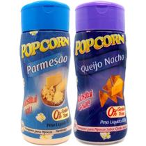Temperos Pipoca Caixa 12 Frascos 6 Parmesão E 6 Queijo Nacho
