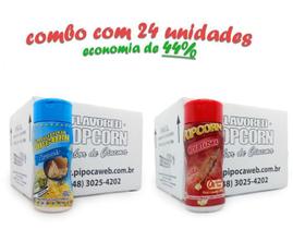 Temperos Pipoca Cx 24 Frascos - 12 Parmesão - 12 Churrasco