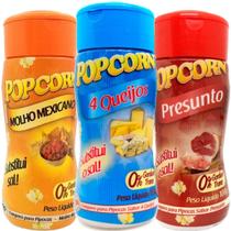 Temperos Pipoca Sabores 4 Queijos, Presunto E Molho Mexicano