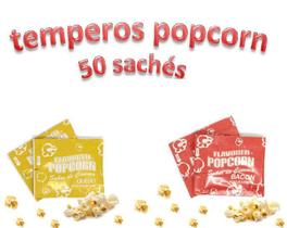 Temperos Popcorn 50 Sachês. 25 Bacon E 25 Queijo.