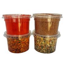 Temperos variados Naturais Kit 4 potes 70g cada