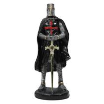 Templário Guerreiro Medieval Espada Enfeite de Resina Preto Templário Guerreiro Medieval Espada Enfeite de Resina Preto