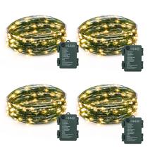 Temporizador branco quente com bateria Fairy Lights DealBeta 4x5m Temporizador branco quente com bateria Fairy Lights DealBeta 4x5m