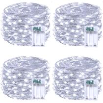 Temporizador de bateria String Lights BOSSERN, pacote com 4 unidades, 6 m e 60 LED Temporizador de bateria String Lights BOSSERN, pacote com 4 unidades, 6 m e 60 LED