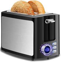 Temporizador de contagem regressiva digital LCD Toaster Hommater de 2 fatias