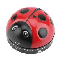 Temporizador De Cozinha Joaninha Fofo Mecânico De Corda 60 Minutos