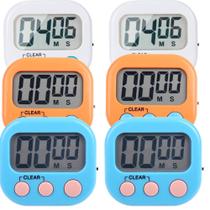 Temporizador de cozinha LinkDM Digital Magnetic, pacote com 6 unidades (azul)