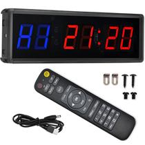Temporizador de intervalo AKFSONE Gym Timer LED de 1,5" com controle remoto