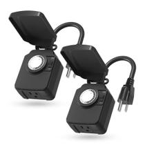 Temporizador de luz externa BN-LINK 24 horas à prova d'água 15A (pacote com 2)