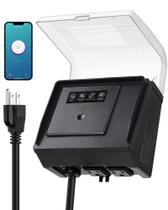 Temporizador de piscina WiFi SURAIELEC para piscinas acima do solo com duas tomadas