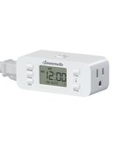 Temporizador DEWENWILS de 7 dias com tomada dupla programável 125V Temporizador DEWENWILS de 7 dias com tomada dupla programável 125V