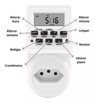 Temporizador Digital Bivolt 110/220 Timer P/ Aquário Piscina