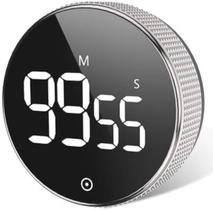 Temporizador Digital Magnético Rotatório para Cozinha e Academia Alarme Sonoro