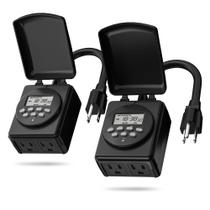 Temporizador externo BN-LINK, programável digital de 7 dias, pacote com 2