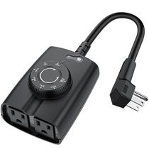 Temporizador externo G-Homa Dusk to Dawn com 2 tomadas aterradas