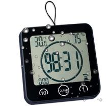 Temporizador impermeável para chuveiro, relógio de parede de banheiro resistente à água com sucção, cronômetro visual de contagem regressiva grande para crianças, relógio digital suspenso externo com display de temperatura e umidade (preto) Temporizador impermeável para chuveiro, relógio de parede de banheiro resistente à água com sucção, cronômetro visual de contagem regressiva grande para crianças, relógio digital suspenso externo com display de temperatura e umidade (preto)