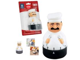 Temporizador Manual Timer Cozinha Formato Cozinheiro 60 Min Temporizador Manual Timer Cozinha Formato Cozinheiro 60 Min