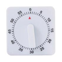 Temporizador Mecânico Quadrado Branco De 60 Minutos Alarme De Contagem Regressiva HILIFE Ferramentas