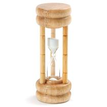 Temporizador Norpro 1473 de 3 minutos con arena en vidrio y base de madera