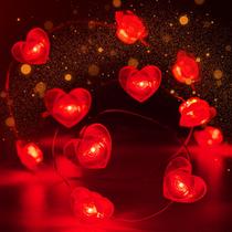 Temporizador operado por bateria String Lights EXF 3m Red Heart Temporizador operado por bateria String Lights EXF 3m Red Heart