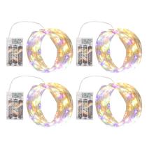 Temporizador String Lights SINAMER, pacote com 4, 5 m, multicolorido e 8 modos Temporizador String Lights SINAMER, pacote com 4, 5 m, multicolorido e 8 modos