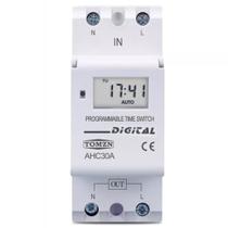 Temporizador Timer Digital Fixação Trilho Din 220V 30a AC/DC