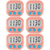 Temporizadores de cozinha AOUCE Digital Loud Ring, pacote com 6, rosa