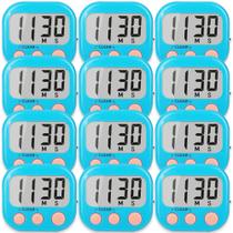 Temporizadores de cozinha AOUCE Digital, pacote com 12, com anel alto, azul Temporizadores de cozinha AOUCE Digital, pacote com 12, com anel alto, azul