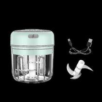 Temporizadores de cozinha picador elétrico alho moedor de carne mini alimentos vegetais chili alimentos recarregáveis verde 250ml Temporizadores de cozinha picador elétrico alho moedor de carne mini alimentos vegetais chili alimentos recarregáveis verde 250ml