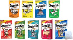 Temptations Petiscos para Gatos Pacote Variado 9 Sabores 9 Sacos 255g
