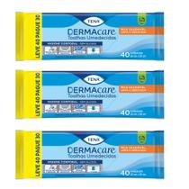 Tena Dermacare Toalhas Umedecidas Adulta C/40 (kit C/03)