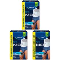 Tena pants men roupa calça íntima masculina para incontinência urinária moderada 48unid tamanho P/M