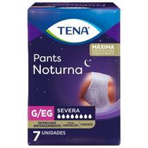 tena pants noturna com tecnologia antivazamento máxima proteção para toda a noite 7un tam g/eg