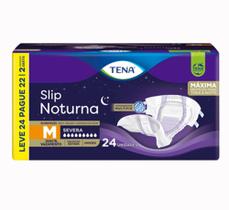 Tena Slip Noturna, Fralda Geriátrica para Incontinência Urinária, M - Leve 24 Pague 22 unidades