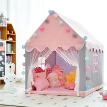 Tenda Castelo Princesa Rosa Para Meninas 1,35M Grande Tipi Dobrável Casa De Brincar Para Crianças