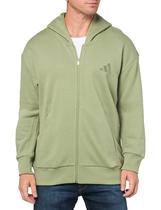 Tenda com capuz Adidas All SZN Fleece com zíper completo, verde, masculina, alta
