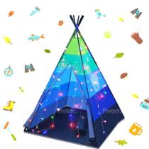 Tenda de jogos para crianças Teepee LimitlessFunn com luzes estelares e estojo