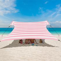 Tenda de praia Canopy BEW 3x3 m UPF 50+ com proteção UV rosa