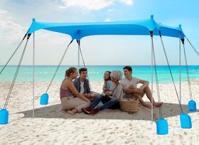 Tenda de praia Gorich UPF50+, abrigo solar com 8 sacos de areia
