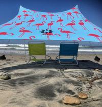 Tenda de praia Neso, 213x213 cm, guarda-sol portátil com dossel