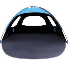 Tenda de praia WhiteFang Blue Portable para 3 pessoas com abrigo anti-UV Tenda de praia WhiteFang Blue Portable para 3 pessoas com abrigo anti-UV