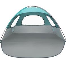 Tenda de praia WhiteFang para 3 pessoas, anti-UV, menta, bege Tenda de praia WhiteFang para 3 pessoas, anti-UV, menta, bege