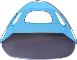 Tenda de praia WhiteFang, protetor solar portátil anti-UV, para 4 pessoas, azul Tenda de praia WhiteFang, protetor solar portátil anti-UV, para 4 pessoas, azul