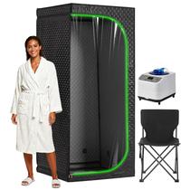 Tenda de sauna a vapor portátil e dobrável RRGFB com frente transparente