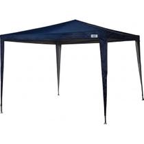 Tenda Dobrável Mor para Praia Gazebo 3x3m em Poliéster Azul Camping Jardim e Eventos
