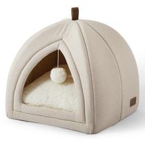 Tenda e Cama para Gato Bedsure 2 em 1 - Com Travesseiro Bege