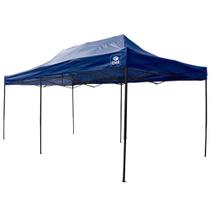 Tenda Gazebo 3 X 6 m Alumínio Azul Dobrável 334602 BEL
