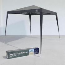 Tenda Gazebo 3mx3m Cinza De Aço Bel Para Lazer Ao Ar Livre Com Proteção E Segurança