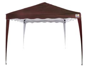 Tenda Gazebo 3x3 Metros em Alumínio Dobrável Articulada e Sanfonada Marrom 331300 BEL Tenda Gazebo 3x3 Metros em Alumínio Dobrável Articulada e Sanfonada Marrom 331300 BEL