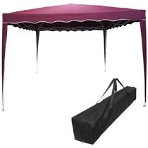 Tenda Gazebo Articulada 3x3 m Barraca Praia Camping Sanfonada Dobrável Bordo Alumínio com Bolsa